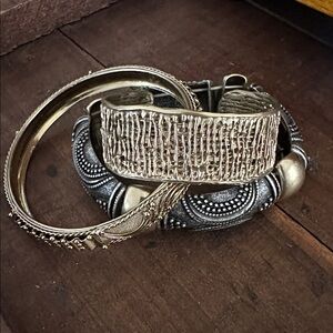 Gold Bracelet Bundle (3) Piece Set